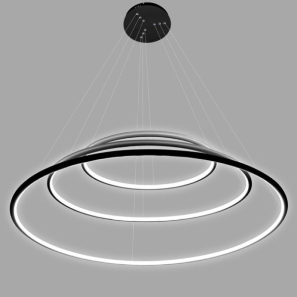 Ring No.3. mennyezeti lámpa fekete 80 cm